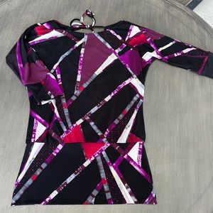 White House black market blouson tunic sz S